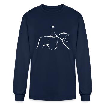 Dressage - Men's Long Sleeve T-Shirt - navy - Front