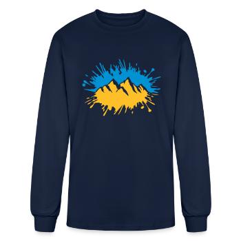 Colorful color splash mountains - Men's Long Sleeve T-Shirt - navy - Front