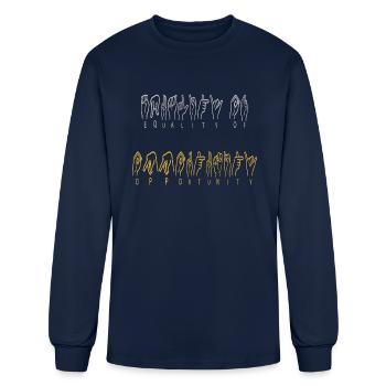 Equality Of Opportunity For Hearing Impaired - Men's Long Sleeve T-Shirt - navy - Front
