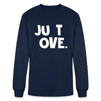 JUST LOVE - Men's Long Sleeve T-Shirt - navy - Front
