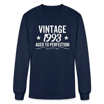 Vintage 1993 Aged To Perfection - Men's Long Sleeve T-Shirt - navy - Front