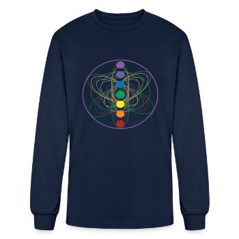 Chakra Spiral - Men's Long Sleeve T-Shirt - navy - Front