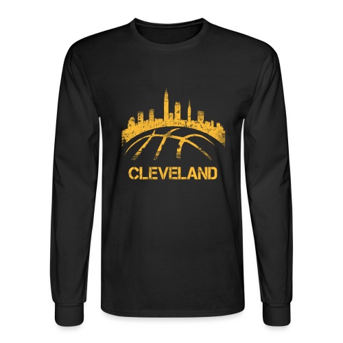 Cleveland Basketball Skyline - Men's Long Sleeve T-Shirt