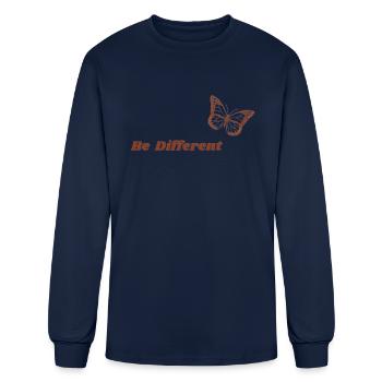 Be Different - Men's Long Sleeve T-Shirt - navy - Front
