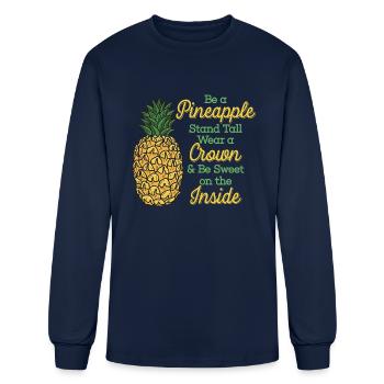 Be A Pineapple - Men's Long Sleeve T-Shirt - navy - Front