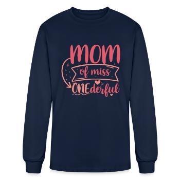 Mom Of Miss Onederful - Men's Long Sleeve T-Shirt - navy - Front