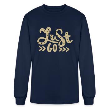 just Go - Men's Long Sleeve T-Shirt - navy - Front