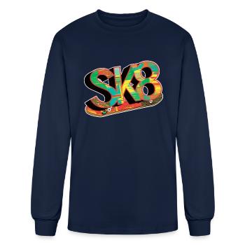 SK8 Skate Collection - Men's Long Sleeve T-Shirt - navy - Front