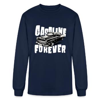 Gasoline Forever - Men's Long Sleeve T-Shirt - navy - Front