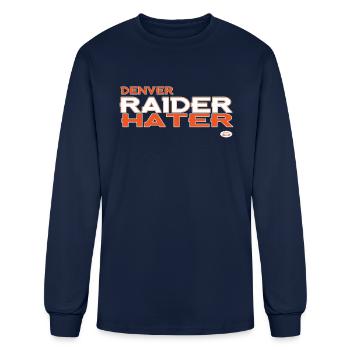 Denver Raider Hater - Men's Long Sleeve T-Shirt - navy - Front