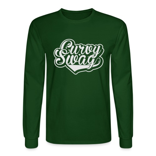 Curvy Swag Reversed Out Design - Men's Long Sleeve T-Shirt