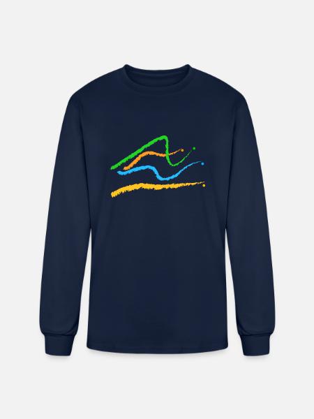 traces lines - Men's Long Sleeve T-Shirt - navy