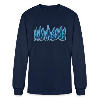 Knowledge is powerful - Informative gift - Men's Long Sleeve T-Shirt - navy - Front