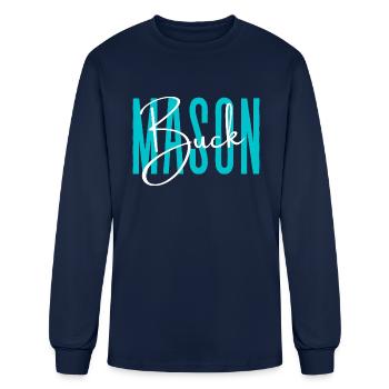 BUCK MASON - Men's Long Sleeve T-Shirt - navy - Front
