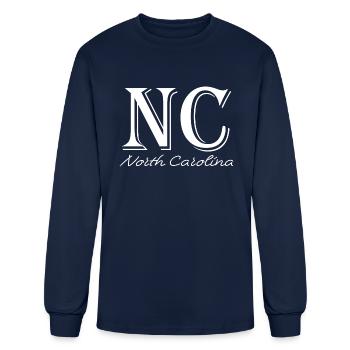 North Carolina - Men's Long Sleeve T-Shirt - navy - Front