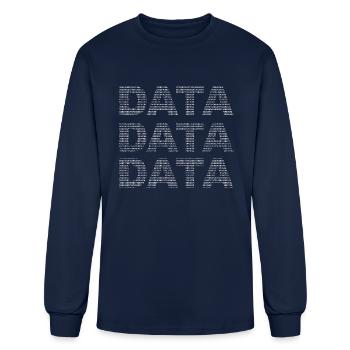 Data As Numbers Machine Learning - Men's Long Sleeve T-Shirt - navy - Front