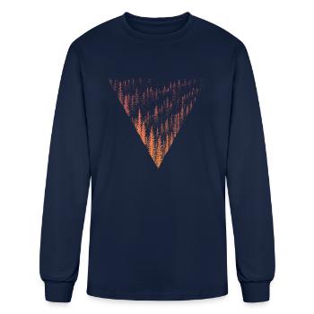 Misty Forest - Men's Long Sleeve T-Shirt - navy - Front