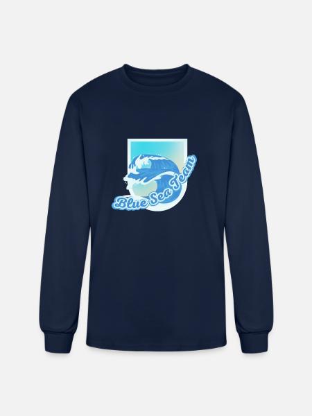 blue sea - Men's Long Sleeve T-Shirt - navy
