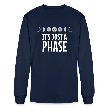 Its Just A Phase Full Moon Child - Men's Long Sleeve T-Shirt - navy - Front