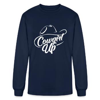 Cowgirl Up - Men's Long Sleeve T-Shirt - navy - Front