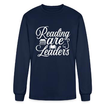 Reading Are Leaders - Men's Long Sleeve T-Shirt - navy - Front