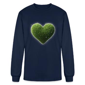 Grass Heart - Men's Long Sleeve T-Shirt - navy - Front