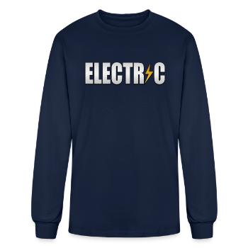 Electric being electric - Men's Long Sleeve T-Shirt - navy - Front