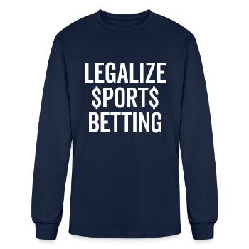 Legalize Sports Betting - Men's Long Sleeve T-Shirt - navy - Front