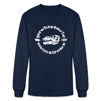 Dinosaurs Tyrannosaurus Rex Archaeology T Rex - Men's Long Sleeve T-Shirt - navy - Front