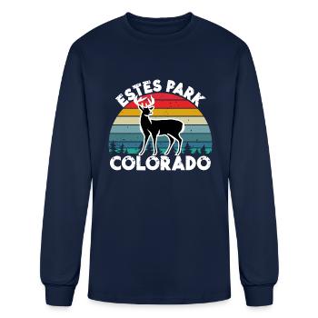 Estes Park Colorado National Park - Men's Long Sleeve T-Shirt - navy - Front