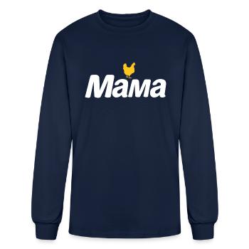 Mama Hen - Men's Long Sleeve T-Shirt - navy - Front