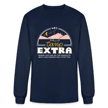 Leo Camp Extra - Men's Long Sleeve T-Shirt - navy - Front