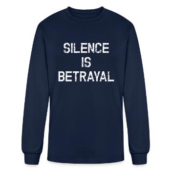 Silence Is Betrayal - Men's Long Sleeve T-Shirt - navy - Front