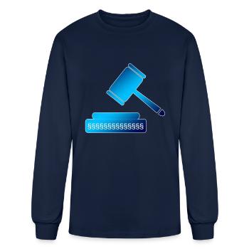 rechtsanwalt anwalt lawyer judge richter law justi - Men's Long Sleeve T-Shirt - navy - Front