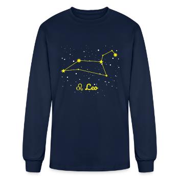 Leo Star - Men's Long Sleeve T-Shirt - navy - Front
