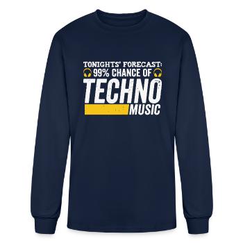 Techno Music Rave - Men's Long Sleeve T-Shirt - navy - Front