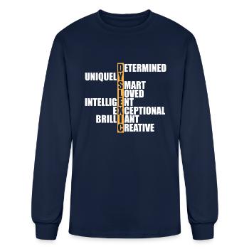 Dyslexia - Dyslexic Acronym - Men's Long Sleeve T-Shirt - navy - Front