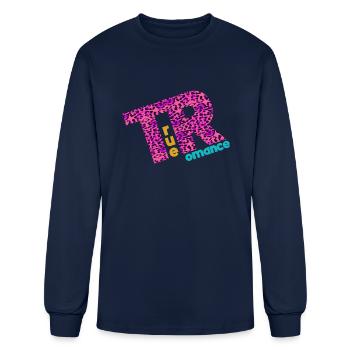 true romance - vintage retro - Men's Long Sleeve T-Shirt - navy - Front
