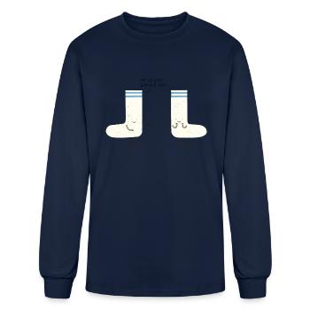 Socks Love - Men's Long Sleeve T-Shirt - navy - Front