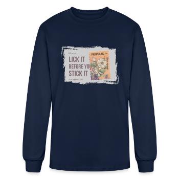 Stamp - Men's Long Sleeve T-Shirt - navy - Front