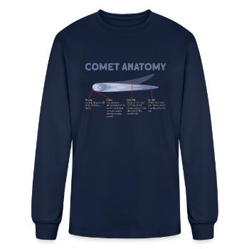 Comet Anatomy Comet Astronomical Object Space - Men's Long Sleeve T-Shirt - navy - Front