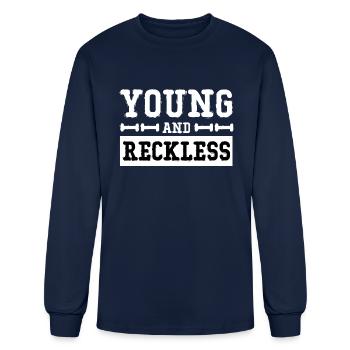 Young And Reckless - Men's Long Sleeve T-Shirt - navy - Front