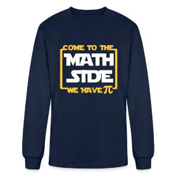 COME TO THE MATH SIDE WE HAVE PI - Men's Long Sleeve T-Shirt - navy - Front