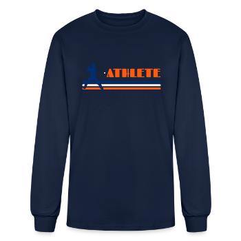 Baseball Athlete, Baseball Season - Men's Long Sleeve T-Shirt - navy - Front