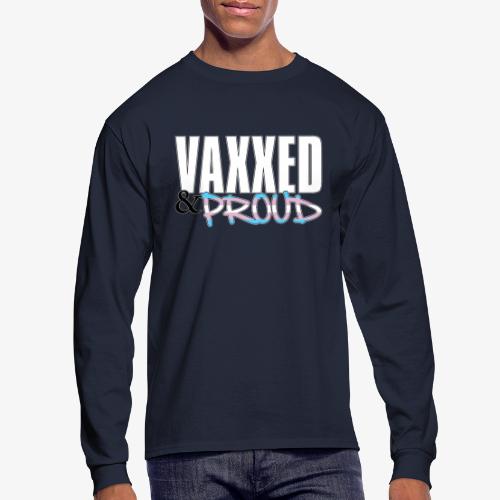 Vaxxed & Proud Transgender Pride Flag - Men's Long Sleeve T-Shirt