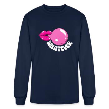 Whatever - Men's Long Sleeve T-Shirt - navy - Front
