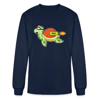 Turtle Rocket - Men's Long Sleeve T-Shirt - navy - Front