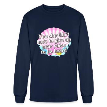 You Shouldn't Have To Give Up Your Voice - Men's Long Sleeve T-Shirt - navy - Front