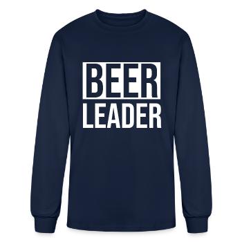 Beer Leader - Men's Long Sleeve T-Shirt - navy - Front