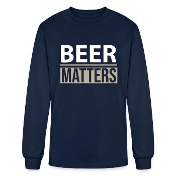 Drinking Beer Beer Matters - Men's Long Sleeve T-Shirt - navy - Front